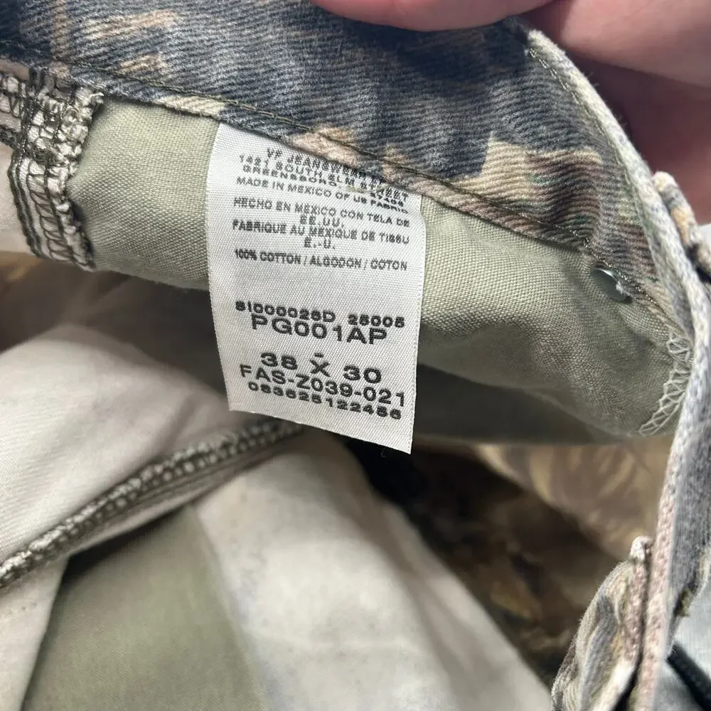 VTG 90s‎ y2k mens camo Wrangler realtree hardwoods denim hunting pants 38x30 - Picture 4 of 7